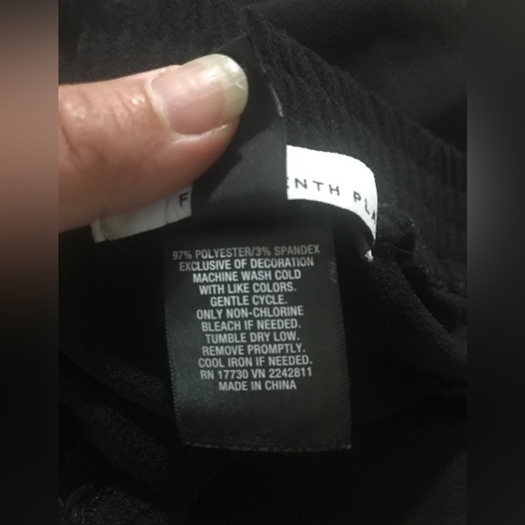 Fourteenth Place women’s extra large dress pants, tapered-leg, black - Picture 3 of 9